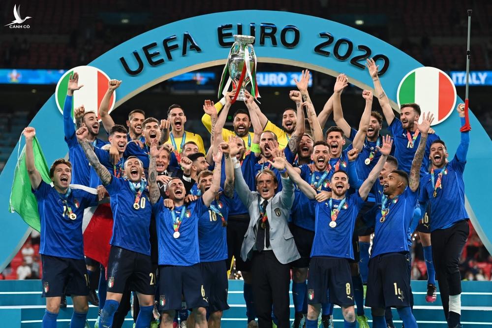 Đội tuyển Italia ăn mừng chiến thắng tại quê nhà